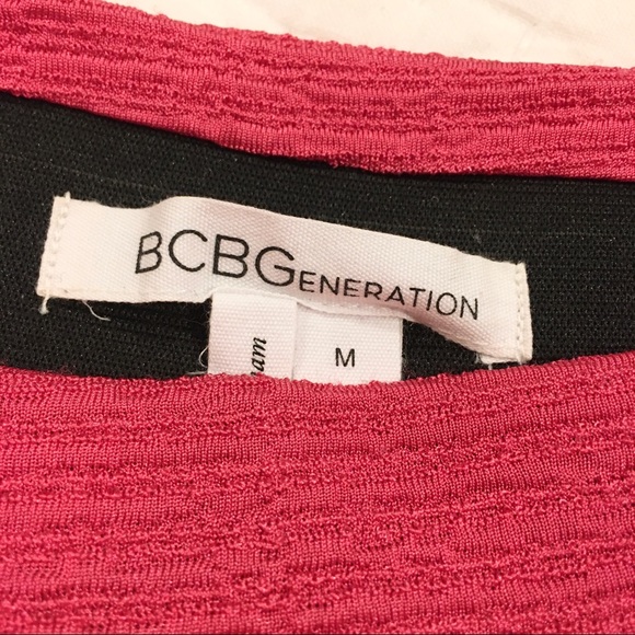 BCBGeneration Stretch Hot Bright Pink Lipstick Bodycon Mini Skirt Size M - Picture 5 of 8